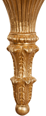 Biscottini Mensola Muro Biscottini Legno Foglia Oro Anticato 39x20x40 Design Italiano