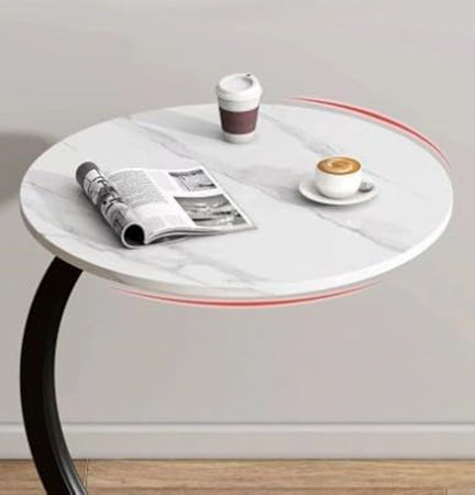 Tavolino Laterale A Forma Di C Moderno Elegante Per Soggiorno Salotto Divano Camera