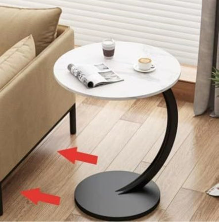 Tavolino Laterale A Forma Di C Moderno Elegante Per Soggiorno Salotto Divano Camera
