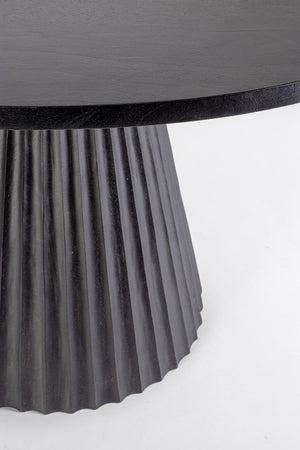 Tavolo "Orissa" con struttura in legno di mango, supporto in acciaio, Ø120 - 76 cm