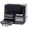Forno + Friggitrice Ad Aria Multifunzione Con Doppio Secchio Staccabile 12lt 2600w