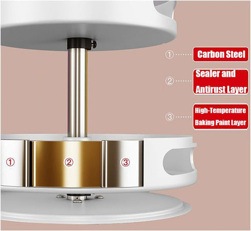 Portaspezie Organizer Mensola Girevole A 360° Per Cucina Bagno Soggiorno Camera 2 Livelli