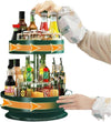 Portaspezie Organizer Mensola Girevole A 360° Per Cucina Bagno Soggiorno Camera 2 Livelli