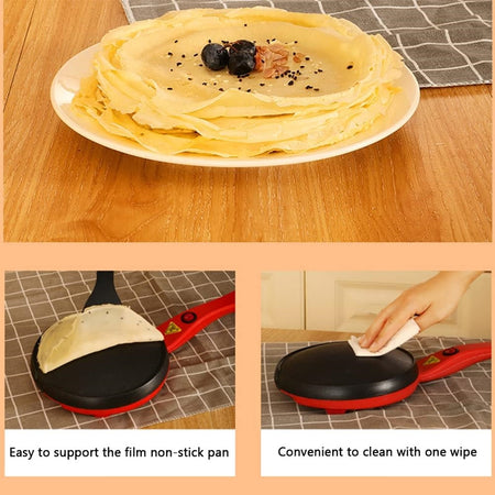 Piccola Padella Automatica Crepiera Elettrica Antiaderente Per Pancake Tortillas