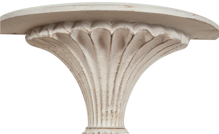 Biscottini Mensola a muro in legno finitura bianco anticato L39xPR20xH40 cm Made in Italy