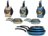 Set 3pz Padelle Antiaderenti In Alluminio Hi-titanium ⌀20/24/28cm Piano Cottura Induzione