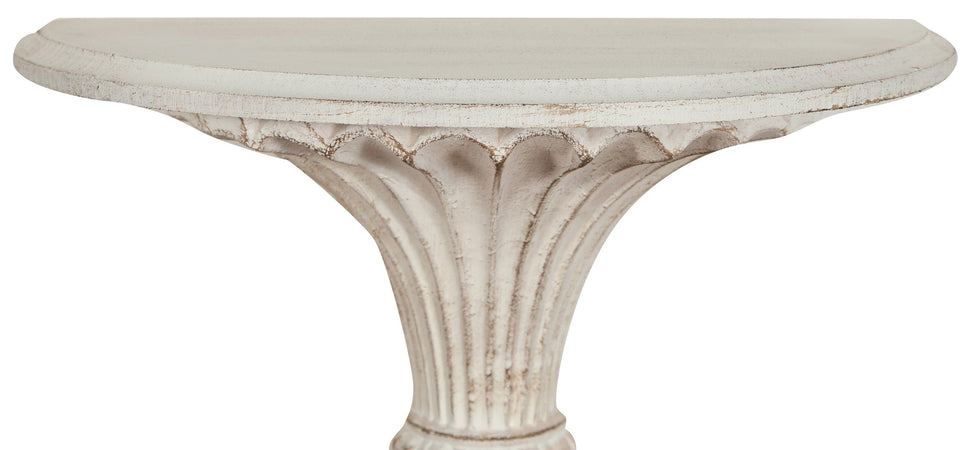 Biscottini Mensola a muro in legno finitura bianco anticato L39xPR20xH40 cm Made in Italy