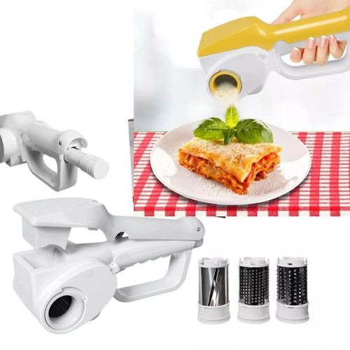 Grattugia Elettrica Da Tavola 3,6v 3 Trafile Rullo Estraibile In Acciaio Ricaricabile
