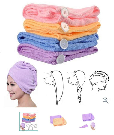 Asciugamano In Microfibra Morbida Ad Asciugatura Rapida Turbante Per Capelli Cuffia