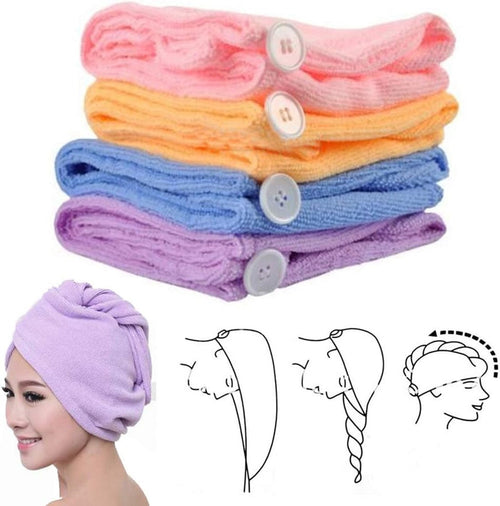Asciugamano In Microfibra Morbida Ad Asciugatura Rapida Turbante Per Capelli Cuffia