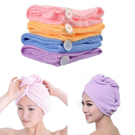 Asciugamano In Microfibra Morbida Ad Asciugatura Rapida Turbante Per Capelli Cuffia