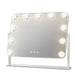 Specchio Luminoso 11 Led Controllo Touch 3 Temperature Luce Dimmerabile Stile Hollywood