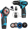 Set Trapano Avvitatore + Flex Smerigliatrice Angolare A Batteria 18v Con Accessori