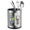 Scolaposate In Acciaio Organizer Per Posate Contenitore Rotondo Portautensili Da Cucina