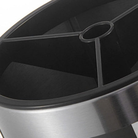 Scolaposate In Acciaio Organizer Per Posate Contenitore Rotondo Portautensili Da Cucina