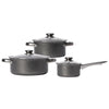 Set Batteria Di Pentole Cucina In Acciaio Al Carbonio Da 6pz Antiaderente Antigraffio
