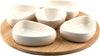 Set Antipastiera Vassoio Girevole ø27cm In Bamboo Con 5 Ciotole Da Portata Snack Apertivi