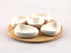Set Antipastiera Vassoio Girevole ø27cm In Bamboo Con 5 Ciotole Da Portata Snack Apertivi