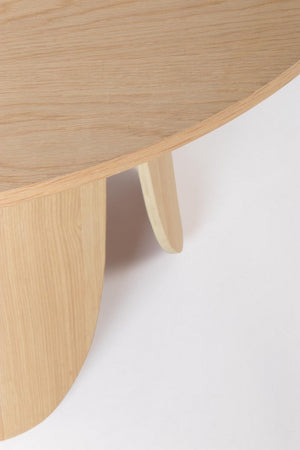 Tavolo "Jordyn" piano in MDF impiallacciato, per interno ed esterno Ø120a - 75 cm