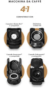 Macchina Da Caffè 1450w 4in1 Capsule Cialde Compatibile Nespresso Dolce Gusto A Modo Mio