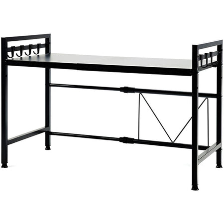 Mensola Allungaile Da 40-65cm Salvaspazio Con 8 Ganci Per Appendere Utensili Arredo Casa