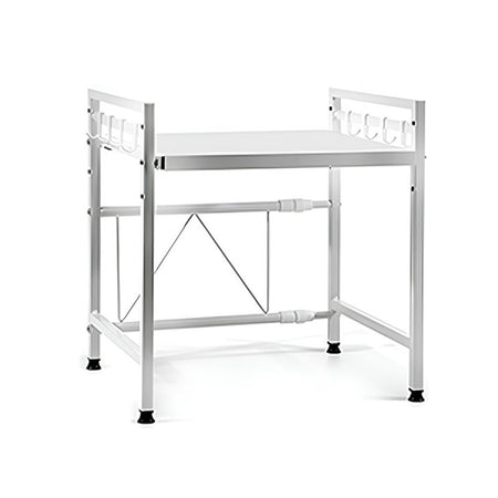 Mensola Allungaile Da 40-65cm Salvaspazio Con 8 Ganci Per Appendere Utensili Arredo Casa