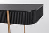 Consolle Darcy con struttura in acciaio, piani in vetro, da 120 x 40 x 73h cm