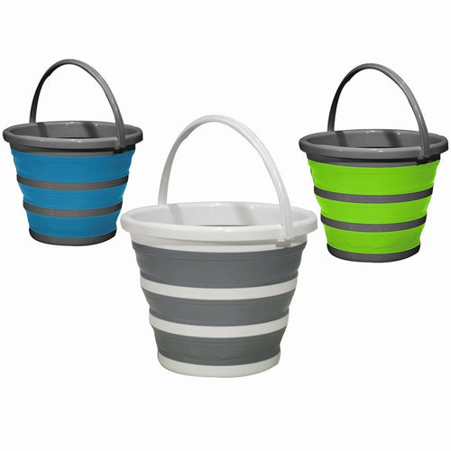 Secchio Con Manico Multiuso Richiudibile Salvaspazio Capacità 10 Lt In Plastica Silicone