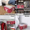 Borsa Portaoggetti Multifunzionale Pieghevole Tessuto Con Finestra Manici 66lt 50x40x33cm