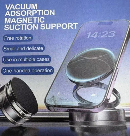 Supporto Auto Magnetico Smartphone Con Ventosa Aspira Magsafe Cerchio Girevole Rotazione