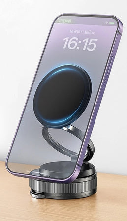 Supporto Auto Magnetico Smartphone Con Ventosa Aspira Magsafe Cerchio Girevole Rotazione