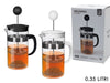 Tisaniera Infusiera In Vetro Capacità 350ml Filtro Infusore In Acciaio Inox 2 Colori