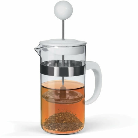 Tisaniera Infusiera In Vetro Capacità 350ml Filtro Infusore In Acciaio Inox 2 Colori