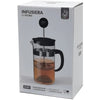 Tisaniera Infusiera In Vetro Capacità 350ml Filtro Infusore In Acciaio Inox 2 Colori