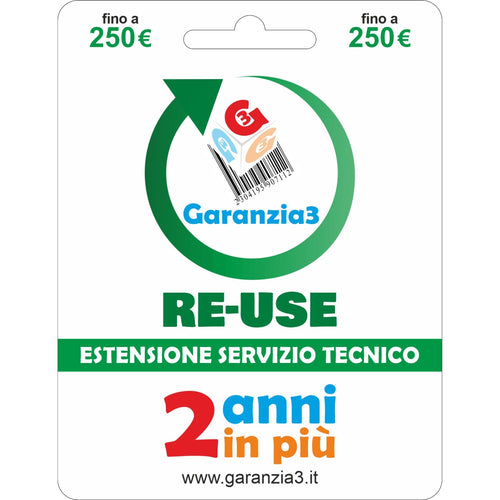 GARANZIA3 RE-USE - 2 Anni In Più Per Prodotti Ricondizioni - Massimale 250 €