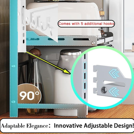 Mensola Espandibile Per Forno A Microonde Scaffale Cucina Organizzatore Tavolo Regolabile