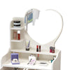 Postazione Trucco Tavolo Make Up Specchiera Toeletta Con Specchio A Cuore Sgabello Bianco