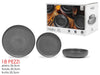Set Servizio Da Tavola Di Piatti In Stoneware 18 Pezzi Design Nordico Elegante In 2 Colori