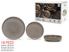 Set Servizio Da Tavola Di Piatti In Stoneware 18 Pezzi Design Nordico Elegante In 2 Colori