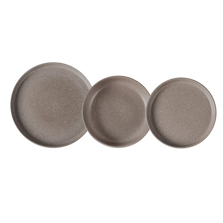 Set Servizio Da Tavola Di Piatti In Stoneware 18 Pezzi Design Nordico Elegante In 2 Colori