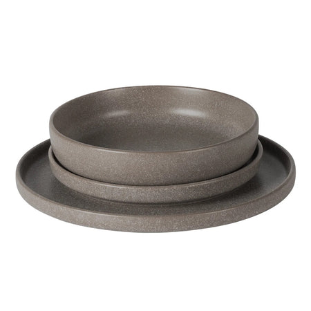 Set Servizio Da Tavola Di Piatti In Stoneware 18 Pezzi Design Nordico Elegante In 2 Colori