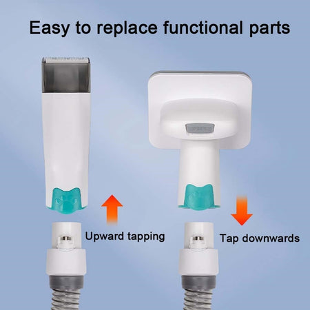 Kit Per Toelettatura Cani Gatti Con Spazzola Tosatrice Accessori Pulizia Aspiratrice Pelo