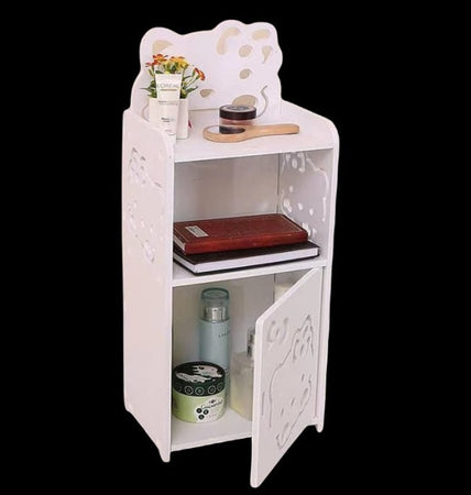 Mobiletto Design Gatto Kitty Legno Comodino Moderno Portaoggetti Soggiorno Camera Bambini