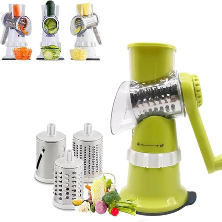 Affettatrice Verdure 3in1 Multifunzione Mandoline Grattugia Manuale Con 3 Lame Tritatutto