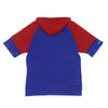 MITCHELL & NESS Felpa Cappuccio Manica Corta Uomo Nfl Fleece Hoodie Neepat Royal Blue da uomo