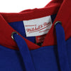 MITCHELL & NESS Felpa Cappuccio Manica Corta Uomo Nfl Fleece Hoodie Neepat Royal Blue da uomo