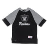 MITCHELL & NESS Felpa Cappuccio Manica Corta Uomo Nfl Fleece Hoodie Oakrai Black da uomo