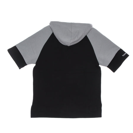 MITCHELL &amp; NESS Felpa Cappuccio Manica Corta Uomo Nfl Fleece Hoodie Oakrai Black da uomo