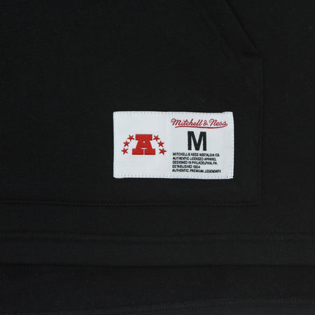 MITCHELL &amp; NESS Felpa Cappuccio Manica Corta Uomo Nfl Fleece Hoodie Oakrai Black da uomo