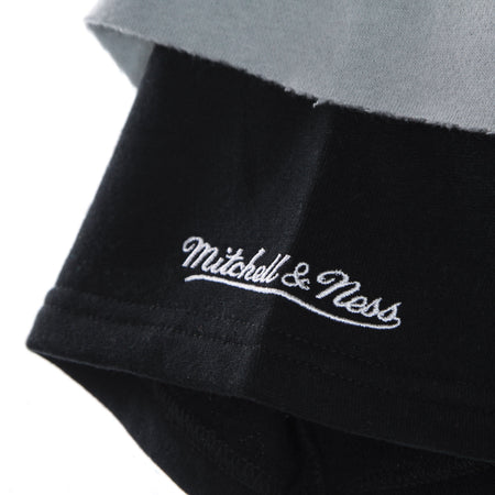 MITCHELL &amp; NESS Felpa Cappuccio Manica Corta Uomo Nfl Fleece Hoodie Oakrai Black da uomo